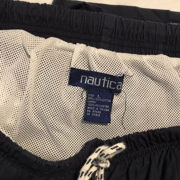 Sz L Nautica Navy Swim Trunks Bathing Suit - Picture 4 of 4